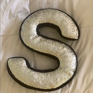 Initial Throw Pillow “S”